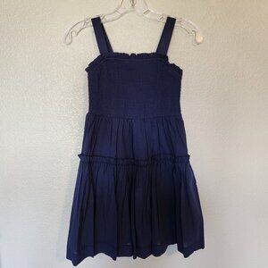 Girls Navy Cotton Sundress, NWT